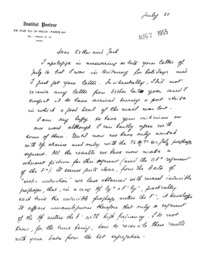NLM pirated bbaemp F. Jacob to EML+JL 7-31-55 (received 8-7-55) p1